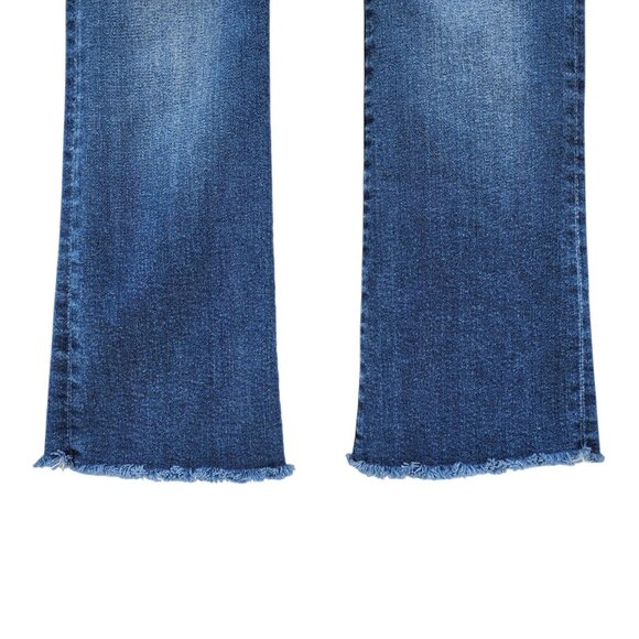 Mother Womens 24 Jeans The Hustler Flood Fray High Rise Flare Ankle Raw Hem - Picture 3 of 11